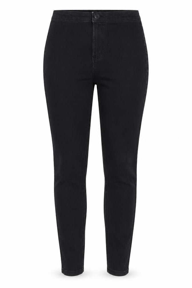 Marks and Spencer Womens Black Cotton Skinny Jeans Size 12 Regular Zip