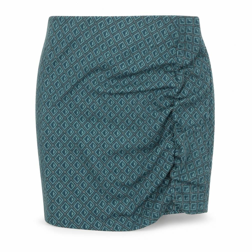 COTTON CLUB Womens Green Geometric Polyester Bandage Skirt Size M