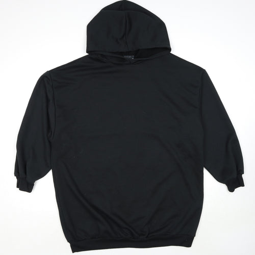 ASOS Womens Black Polyester Pullover Hoodie Size 10 Pullover