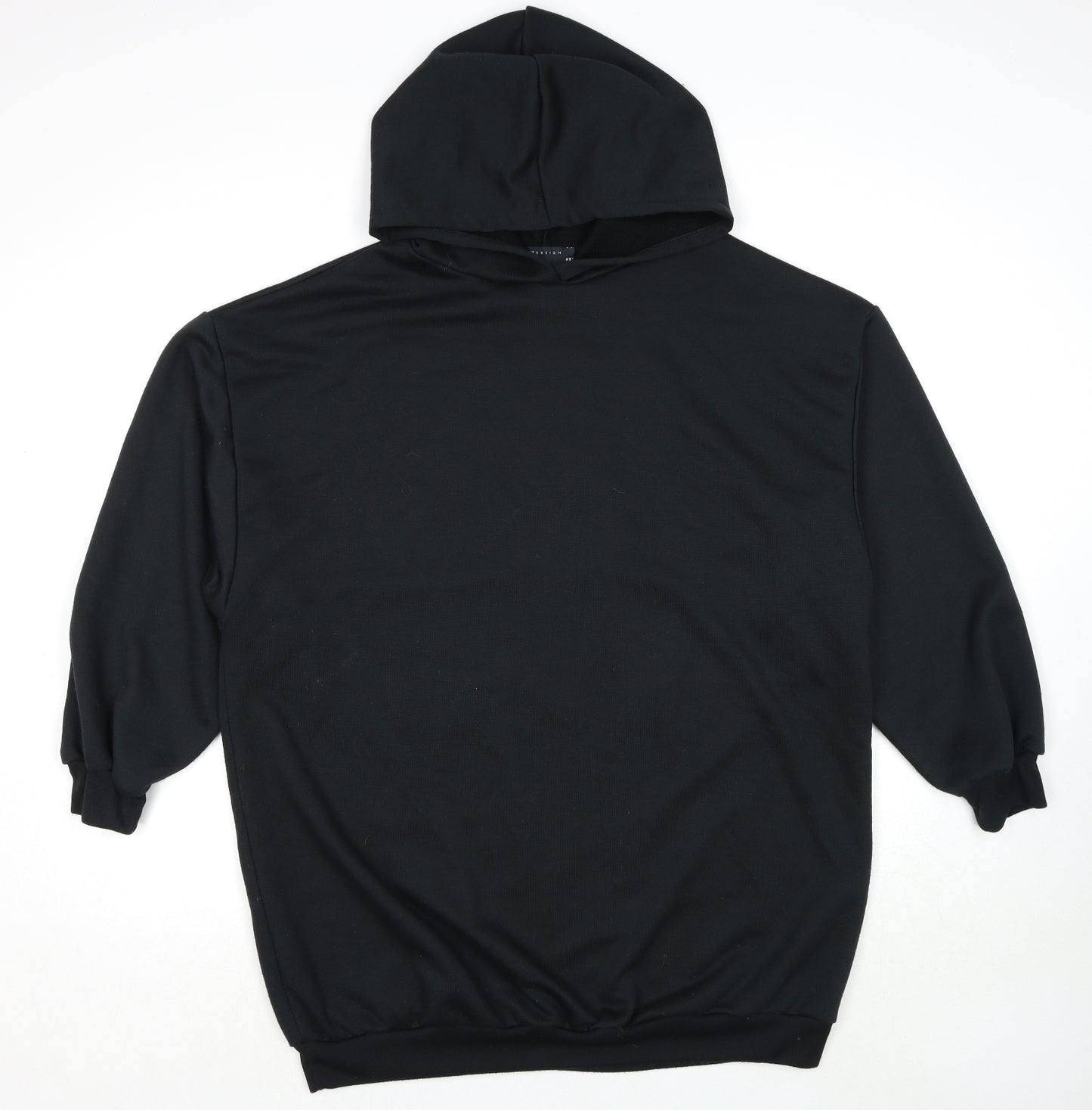 ASOS Womens Black Polyester Pullover Hoodie Size 10 Pullover
