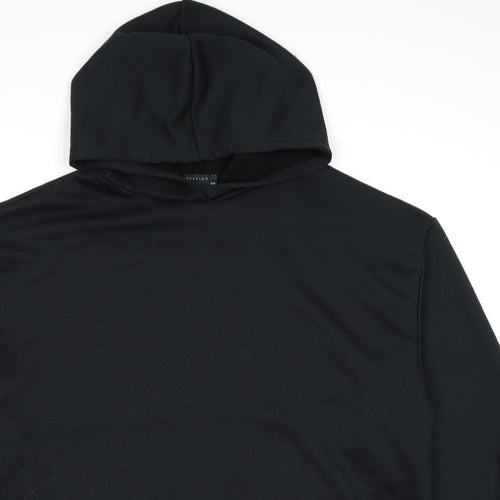 ASOS Womens Black Polyester Pullover Hoodie Size 10 Pullover