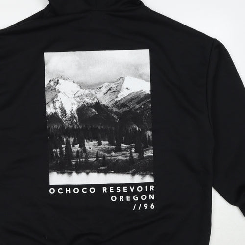ASOS Womens Black Polyester Pullover Hoodie Size 10 Pullover