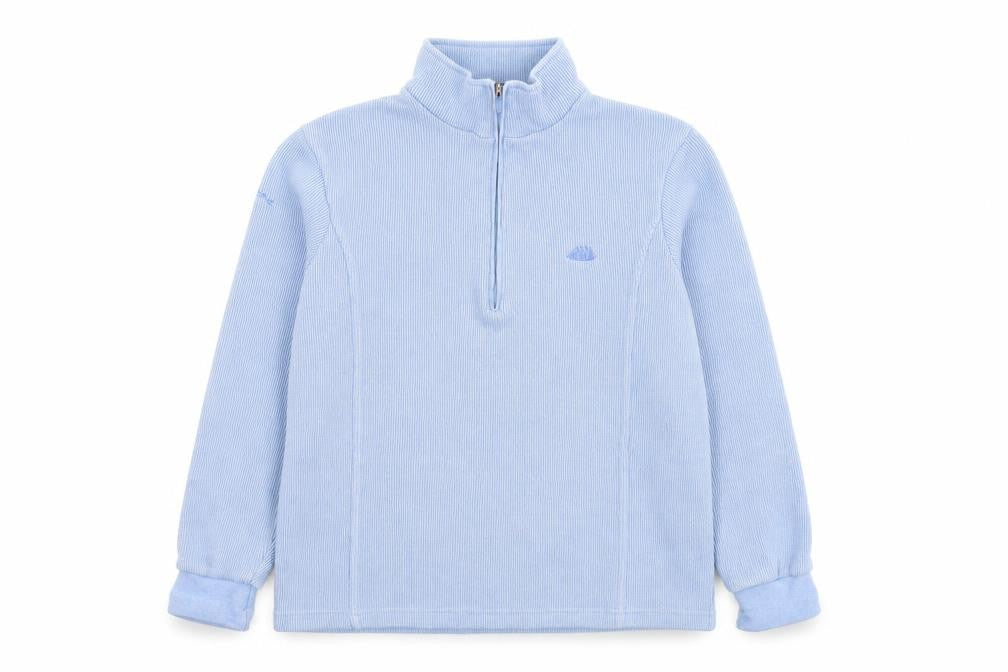 Front view of Cap Marine women’s blue cotton pullover sweatshirt, size M, pullover