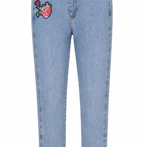 Marks and Spencer Womens Blue Cotton Skinny Jeans Size 8 Regular Zip