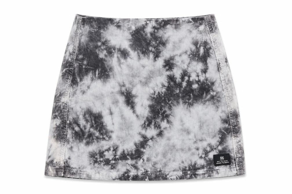 BDG Womens Grey Geometric Cotton A-Line Skirt Size XS Zip - Tie Dye Pattern