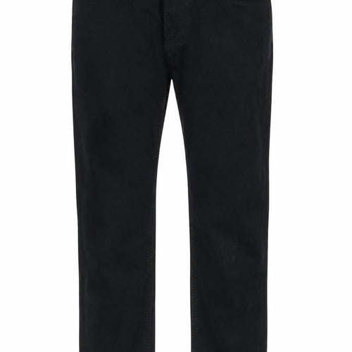 Topman Mens Black Cotton Straight Jeans Size 30 in L30 in Regular Zip