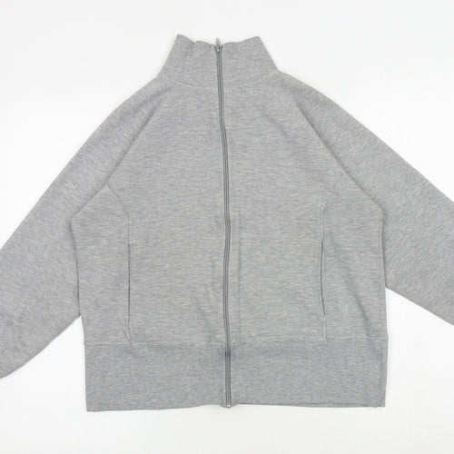 Bonmarché Womens Grey Cotton Full Zip Sweatshirt Size M Zip