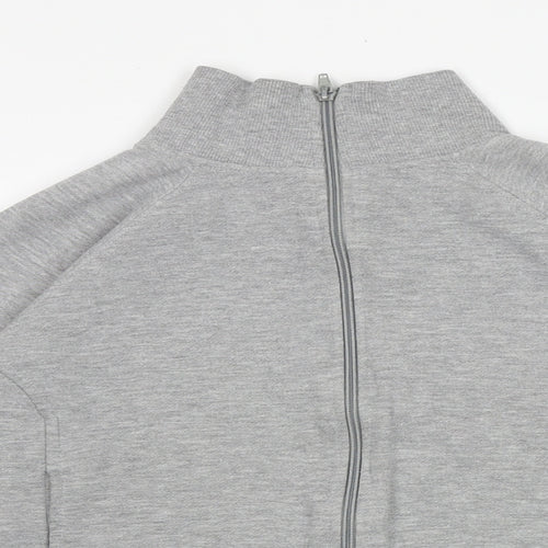 Bonmarché Womens Grey Cotton Full Zip Sweatshirt Size M Zip