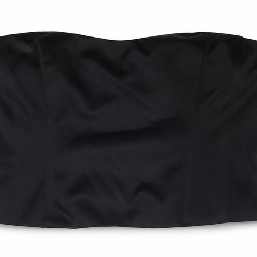 Marks and Spencer Womens Black Polyester Cropped Tank Size 24 Sweetheart