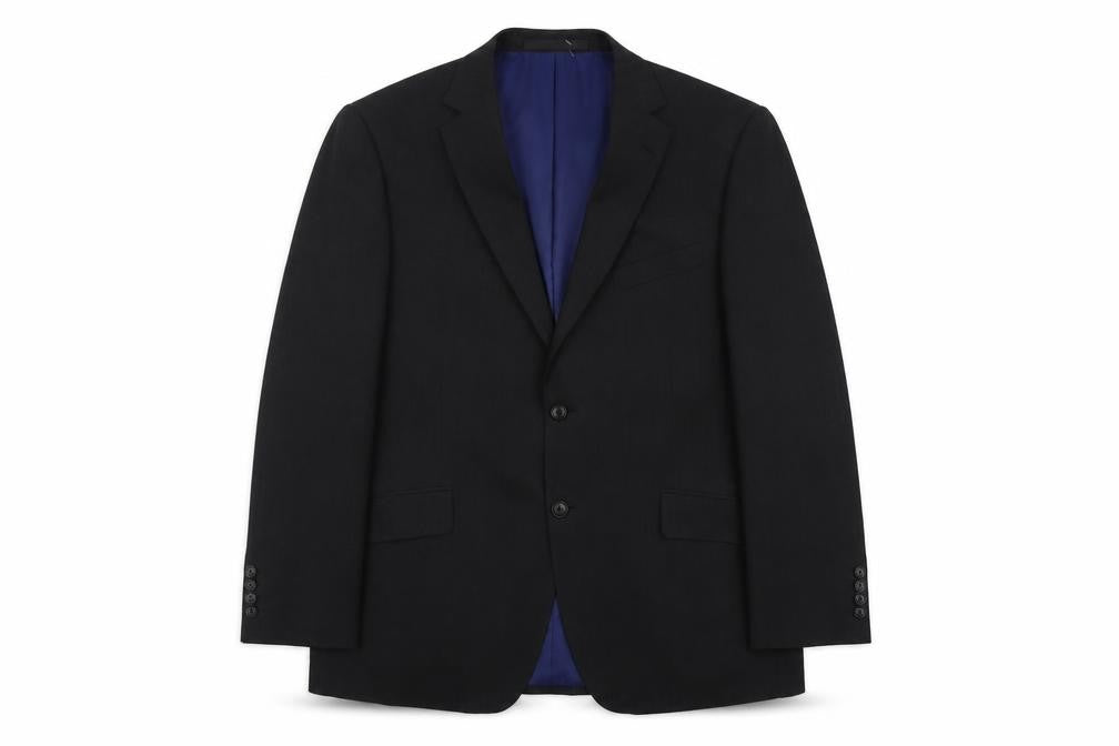 Front view of Marks & Spencer men’s grey wool jacket suit jacket, size 42, regular