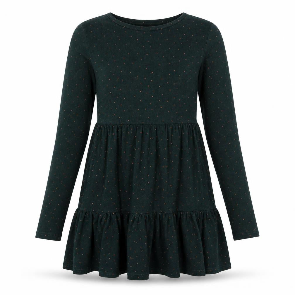 Stella Morgan Womens Green Polka Dot Polyester Skater Dress Size 12 Round Neck Pullover