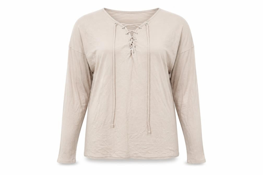 Front view of Missguided women’s pink viscose basic blouse, size UK 16, v-neck