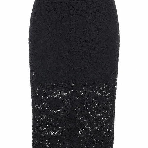 Divided by H&M Womens Black Geometric Polyamide A-Line Skirt Size XS