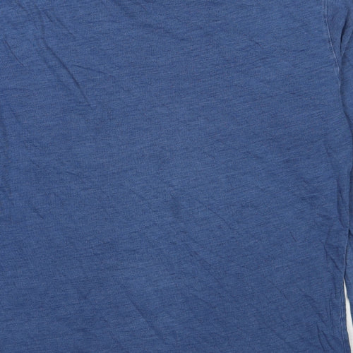 Reiss Mens Blue Polyester T-Shirt Size M Round Neck