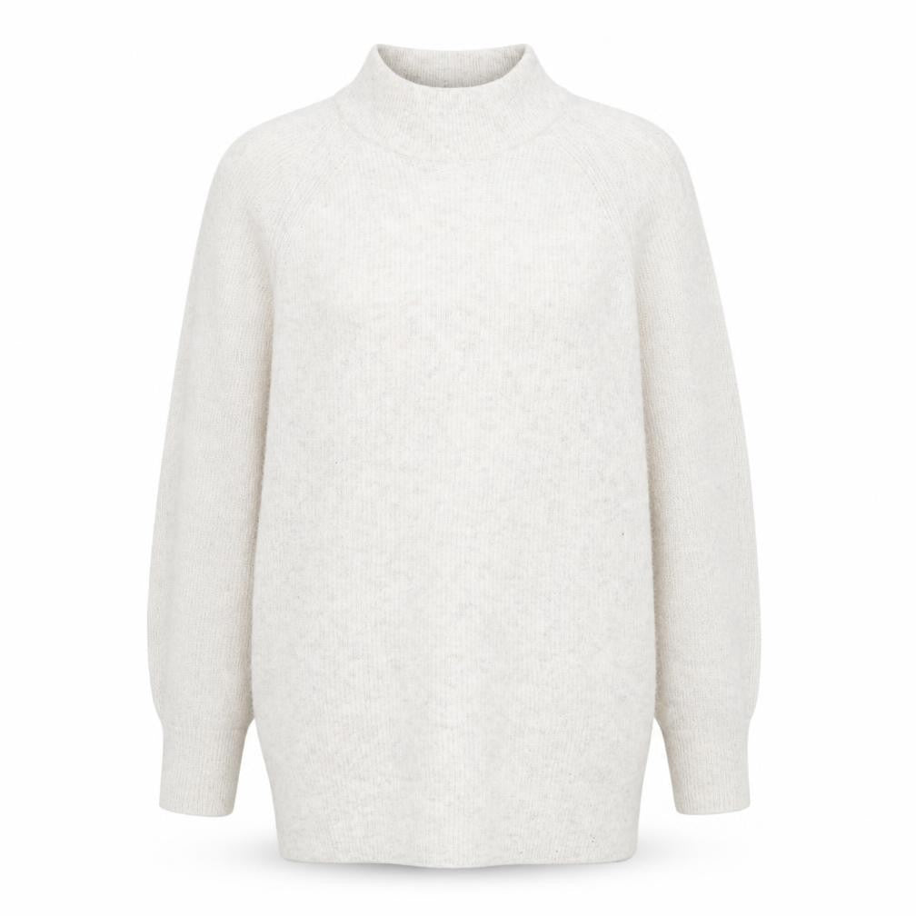 Front view of Topshop women’s ivory round neck polyester jumper, size S