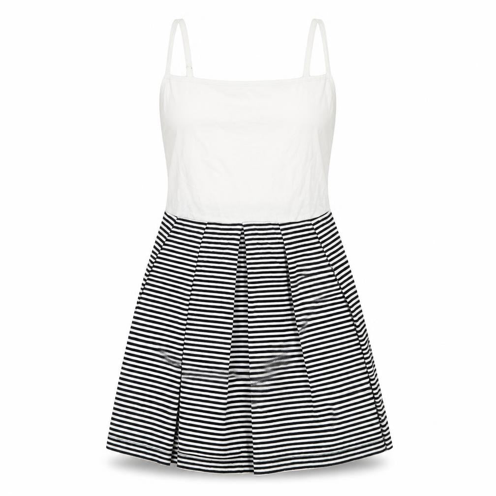 Gap Womens White Striped Cotton Tank Dress Size S Round Neck Pullover