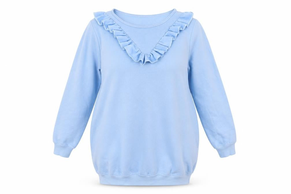 QED London Womens Blue Cotton Jumper Dress Size M Round Neck Pullover