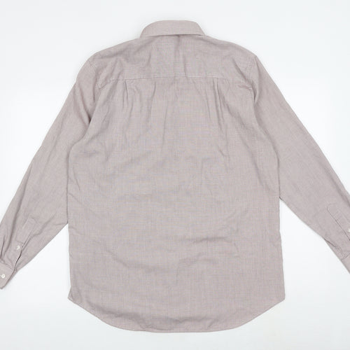 NEXT Mens Red Polyester Button-Up Size 16 Collared Button