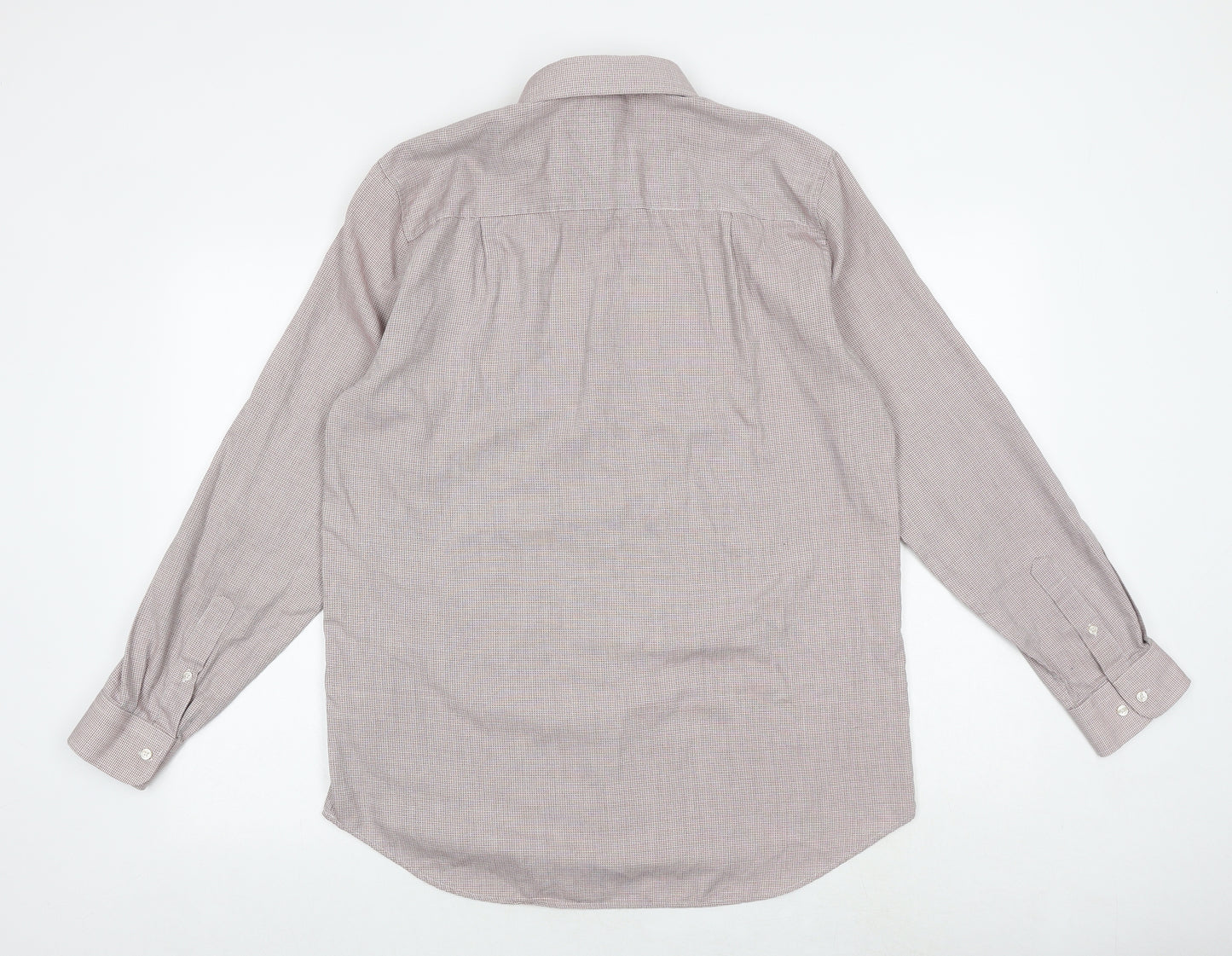 NEXT Mens Red Polyester Button-Up Size 16 Collared Button