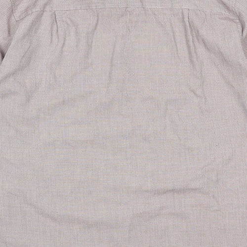 NEXT Mens Red Polyester Button-Up Size 16 Collared Button