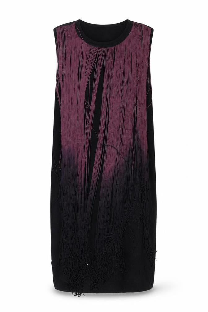 Front view of Topshop women’s black viscose sheath, size UK 12, round neck pullover