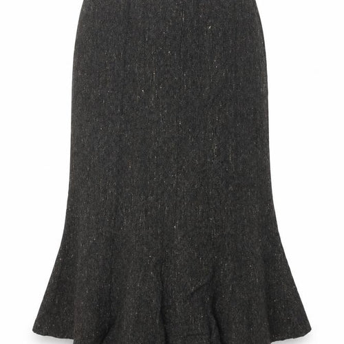 Catherina Hepfer Womens Brown Viscose Swing Skirt Size 12 Zip