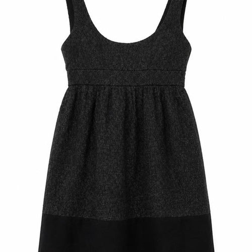 Zara Womens Black Polyester Tank Dress Size XS Scoop Neck Zip