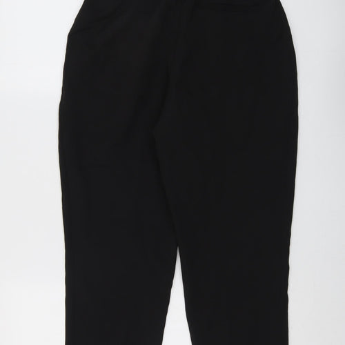 New Look Womens Black Polyester Trousers Size 10 L23 in Regular Zip