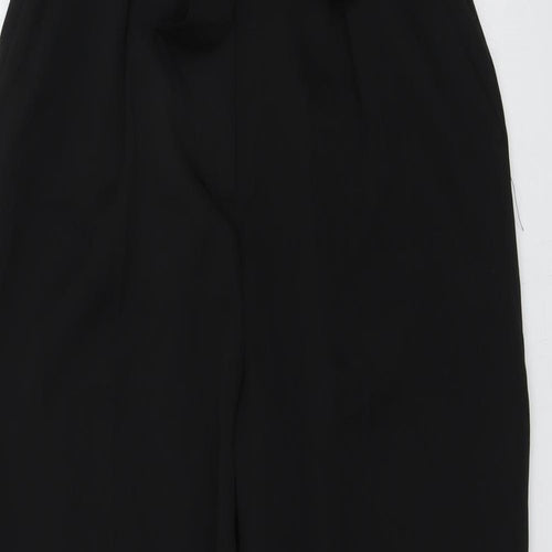 New Look Womens Black Polyester Trousers Size 10 L23 in Regular Zip