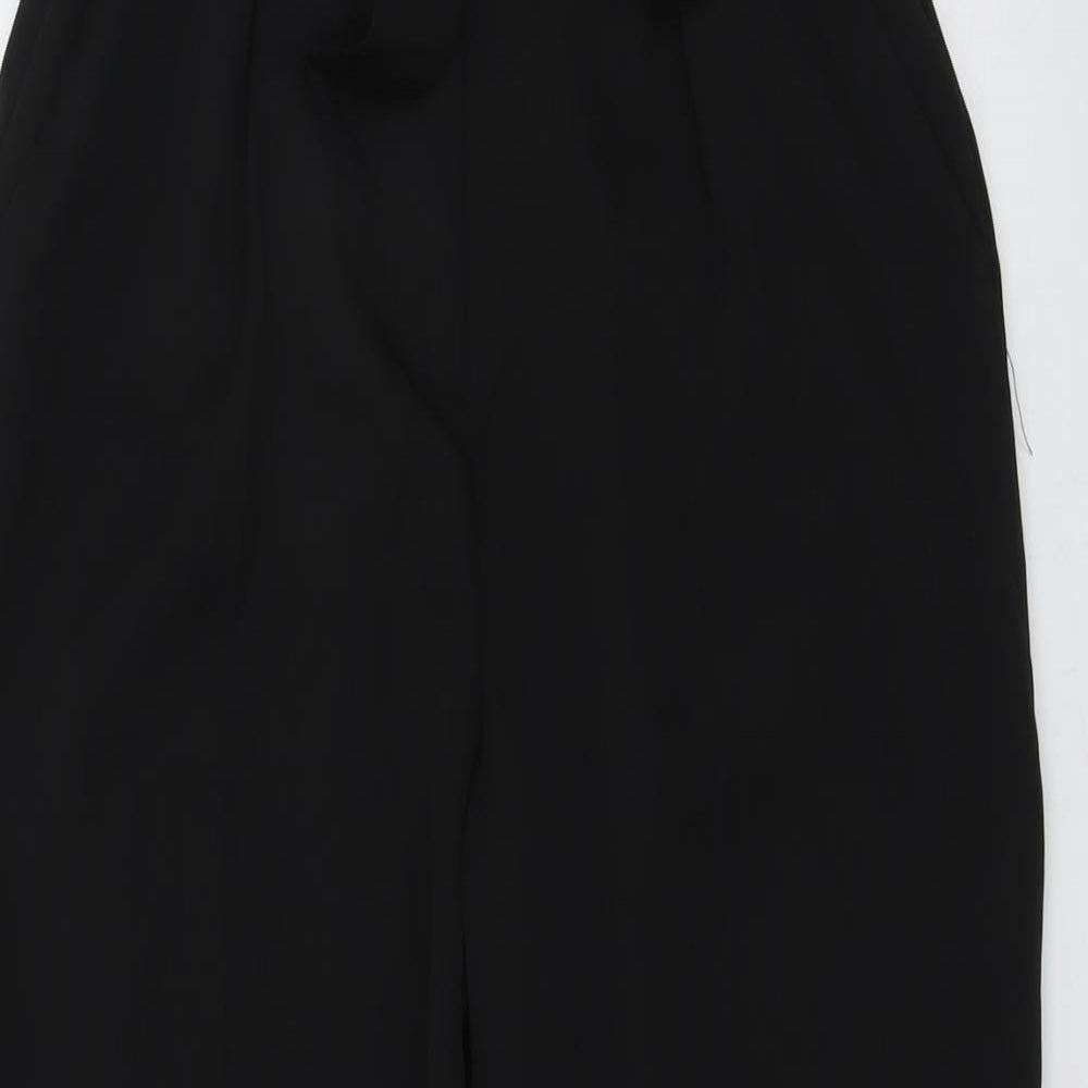 New Look Womens Black Polyester Trousers Size 10 L23 in Regular Zip
