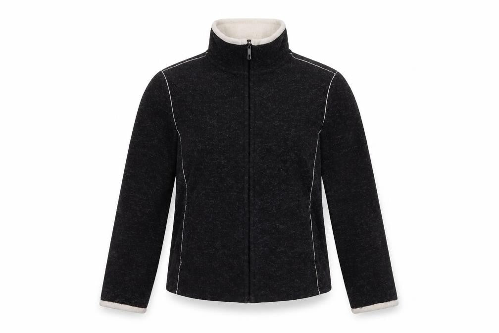 Front view of Next women’s green jacket, size UK 12, zip