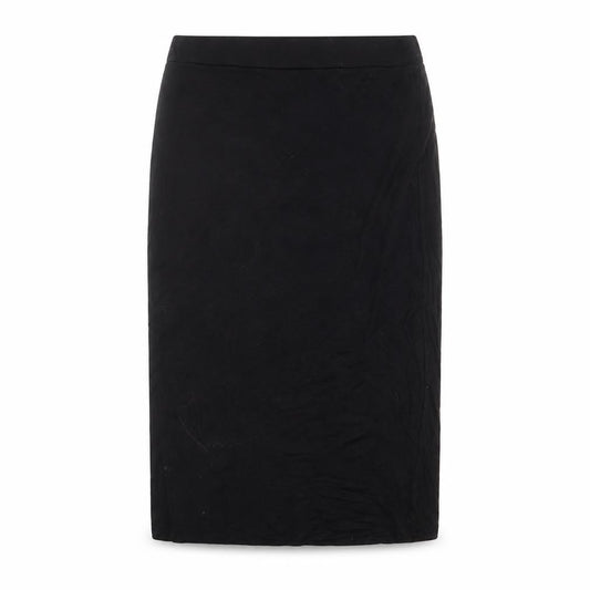 Front view of River Island women’s black polyester a-line skirt, size UK 10
