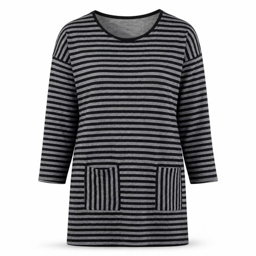 NEXT Womens Black Striped Cotton Jumper Dress Size 10 Round Neck Pullover