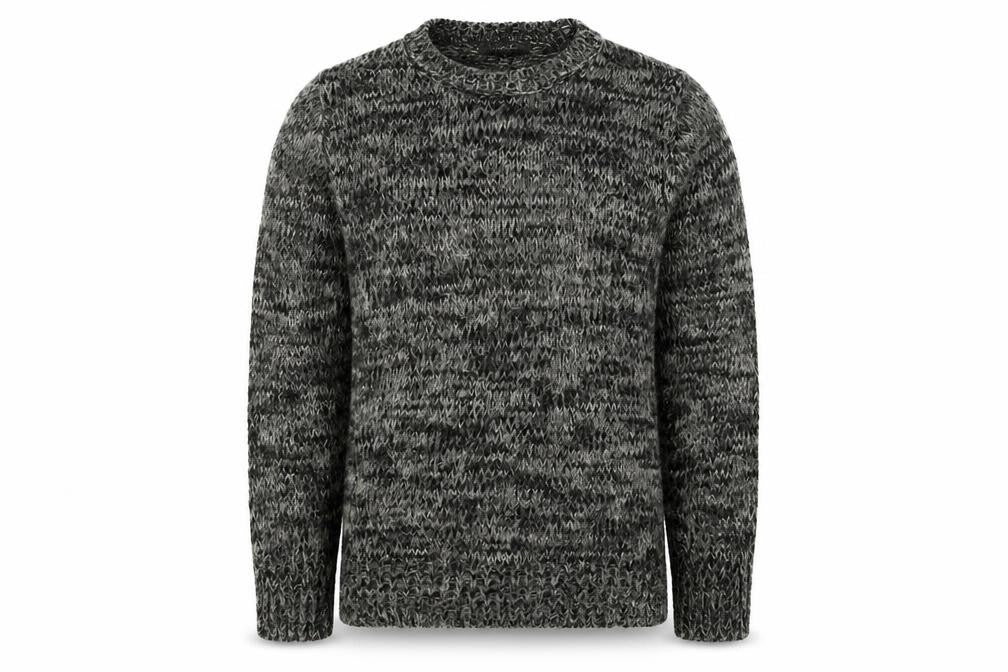 Marks and Spencer Mens Green Round Neck Geometric Acrylic Pullover Jumper Size S Long Sleeve