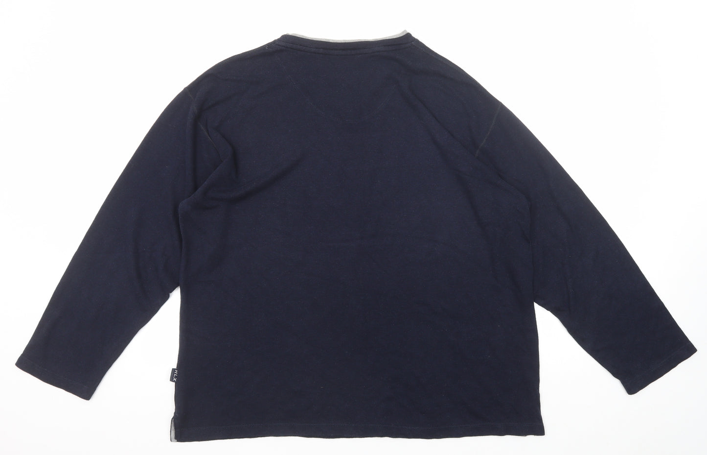 Marks and Spencer Mens Blue Viscose Pullover Sweatshirt Size L Push Lock