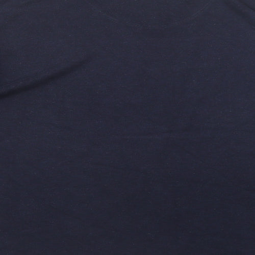 Marks and Spencer Mens Blue Viscose Pullover Sweatshirt Size L Push Lock