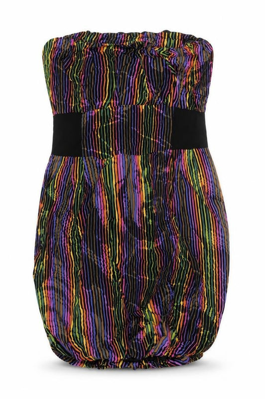 Front view of Next women’s multicoloured viscose mini, size L, square neck pullover - strapless