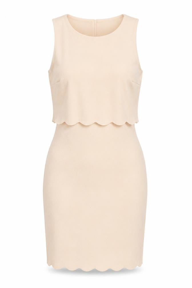 Front view of New Look women’s pink polyester bodycon, size UK 8, round neck pullover