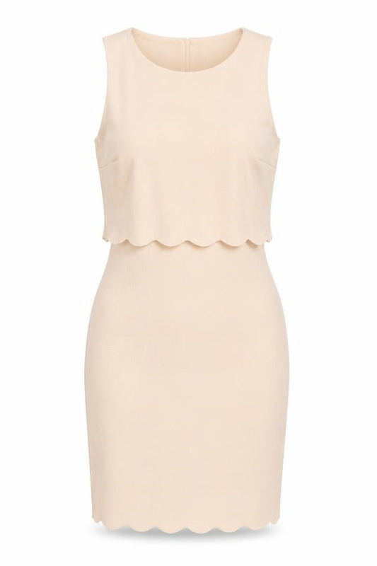 Front view of New Look women’s pink polyester bodycon, size UK 8, round neck pullover