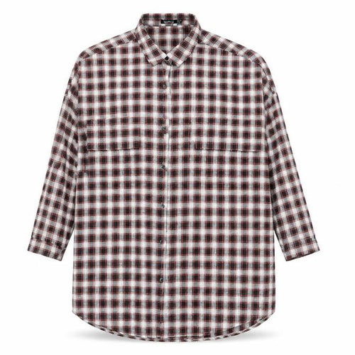 Boohoo Womens Black Plaid Viscose Shirt Dress Size 12 Collared Button
