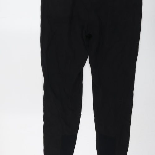 Topshop Womens Black Lyocell Capri Trousers Size 10 L25 in Regular Zip