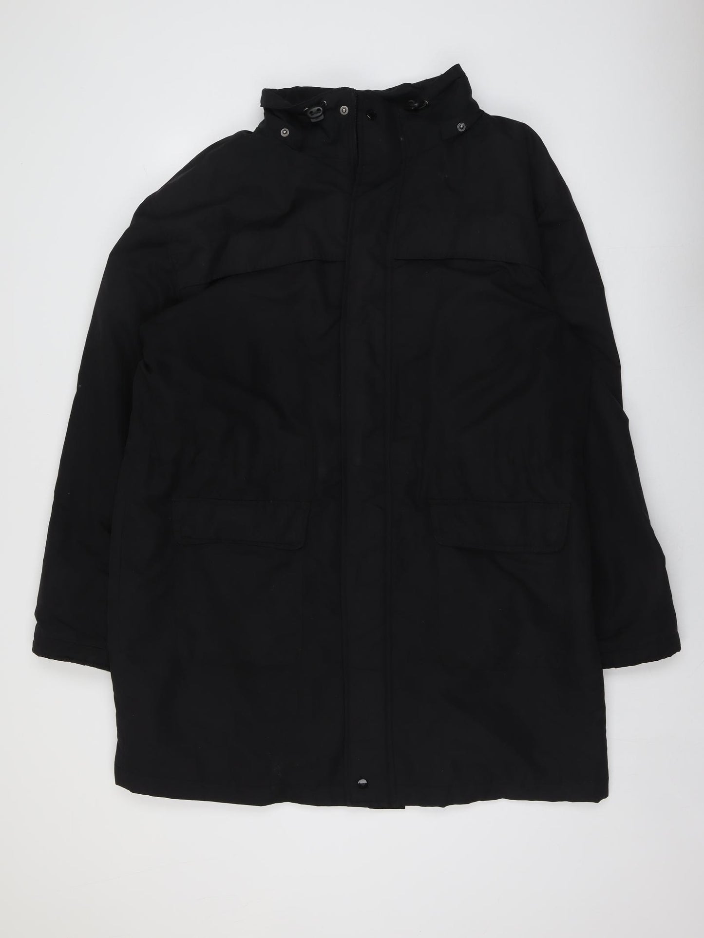Cotton Traders Mens Black Jacket Size XL Zip