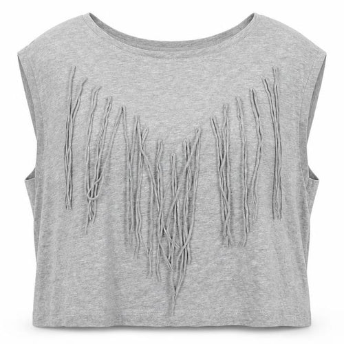 Valley Of The Dools Womens Grey Cotton Basic T-Shirt Size 12 Boat Neck