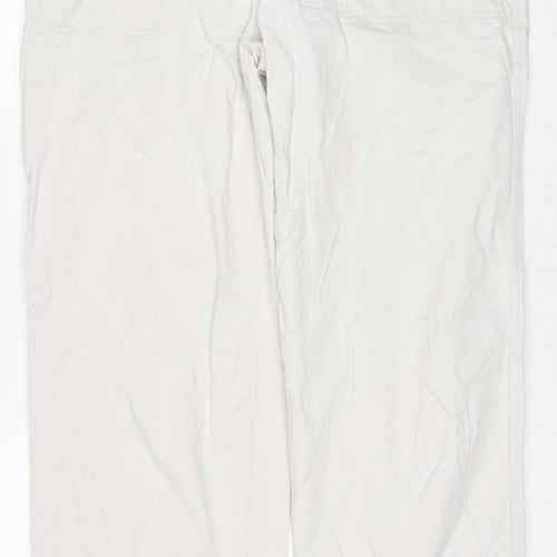 Gap Womens Beige Cotton Trousers Size 12 Regular Button