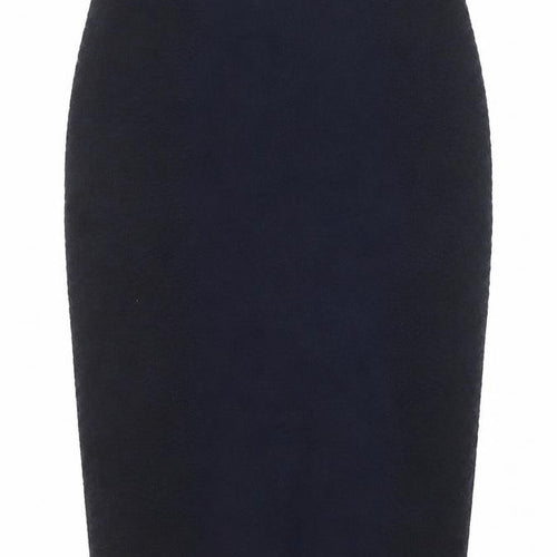 Per Una Womens Blue Cotton Straight & Pencil Skirt Size 10