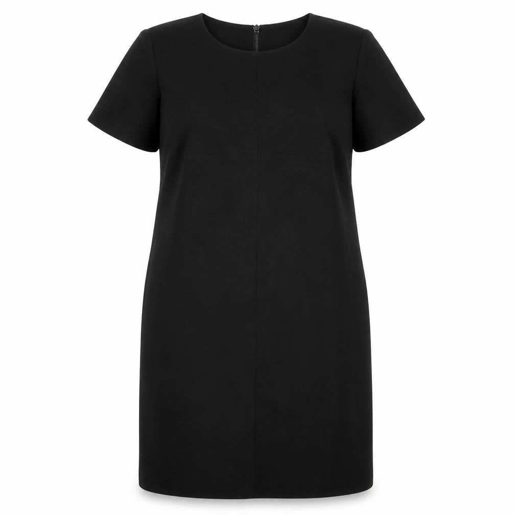 Front view of Next women’s beige polyester a-line, size UK 16, round neck zip