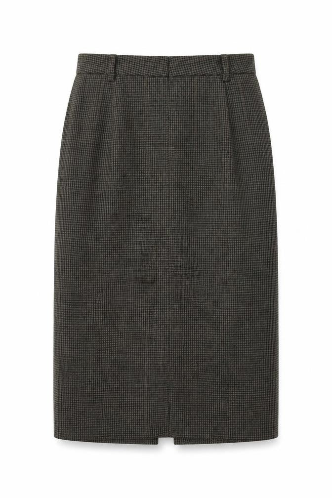 Zara Womens Brown Geometric Polyester Straight & Pencil Skirt Size S Zip