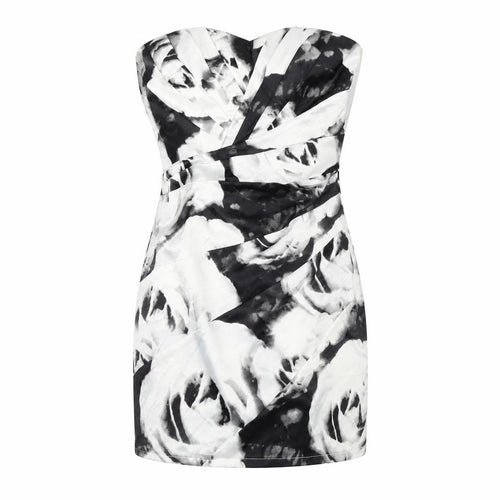 Lipsy Womens Black Floral Polyester A-Line Size 6 Sweetheart Zip