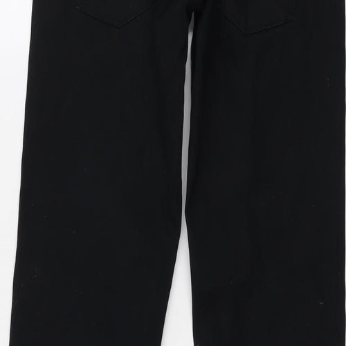 Acw85 Mens Black Cotton Straight Jeans Size 30 in L29 in Regular Button
