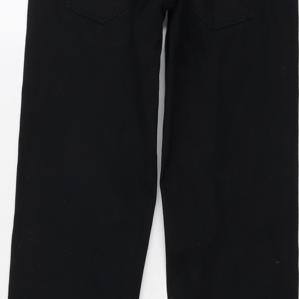 Acw85 Mens Black Cotton Straight Jeans Size 30 in L29 in Regular Button